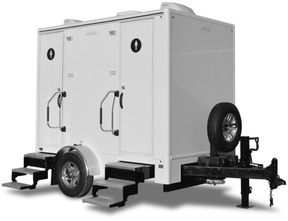 2 Stall Bathroom Trailer Rental in Lincoln NE